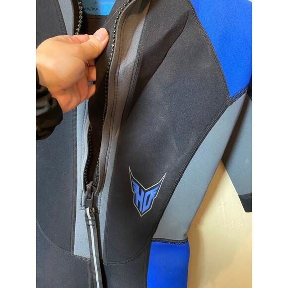 HO SPORTS - UNISEX JUNIOR SIZE 14 BLACK & BLUE NEOPRENE SHORTIE WET SUIT - Picture 3 of 6